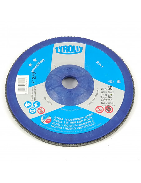 Discos flaps de zirconio 4,5 gr 120