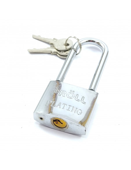 Candado Platino Proll 40 mm doble traba arco alto
