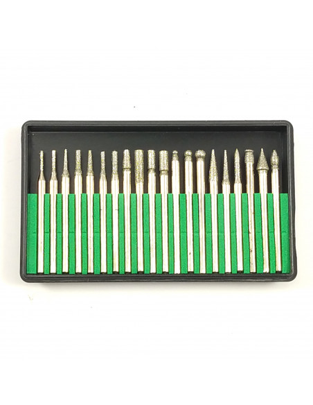 Mini fresas punta diamante set por 20u