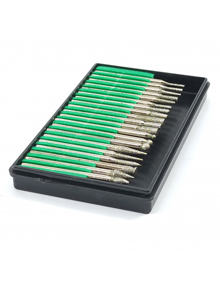 Mini fresas punta diamante set por 20u