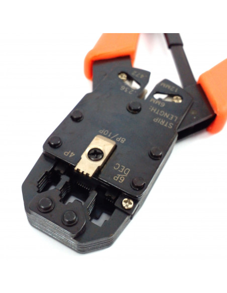 Pinza indent. p/telef y comp RJ10-RJ11/12 Y RJ45