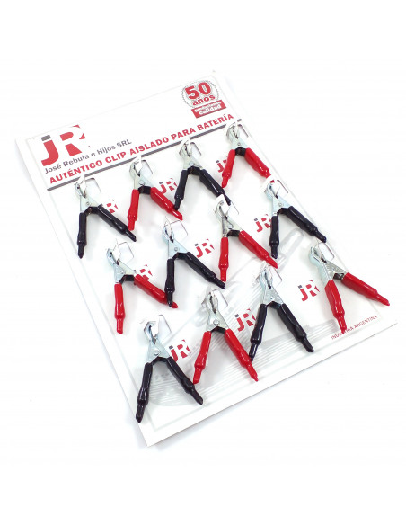 Exhibidores clips p/bat aislados 20a 12u JR3020