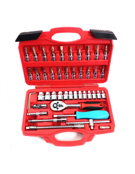 Set bocallaves encastre 1/4 pulg 45 piezas