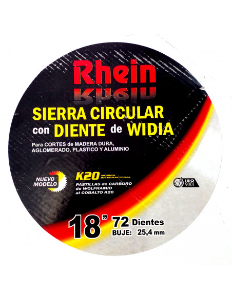 Sierra punta widia 18x 25.4 mm x 72 x 5 ancho