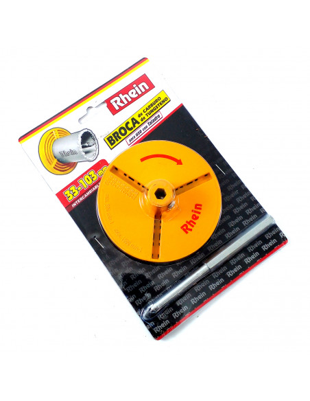 Base univ+punta 33/103mm p/ sierra copa-broca carb. tungs.