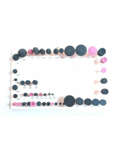 Display con 47 puntas montadas