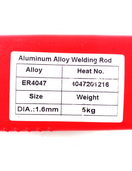 kg.varillas de aluminio (ER4047) 12% 1,6mm