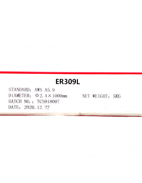 Kg.varillas de acero inoxidable (ER309L) 2,4mm