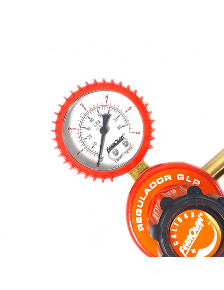 Regulador GLP con 1 manometro linea profesional