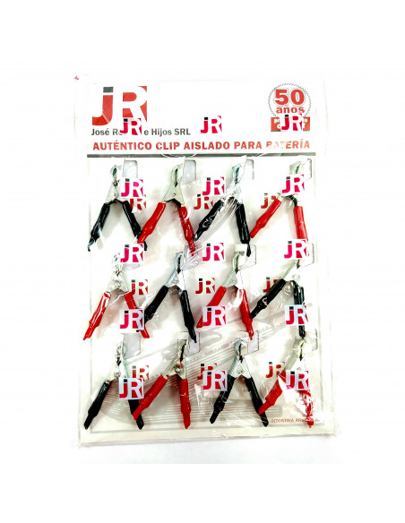 Exhibidores clips p/bat aislados 20a 12u JR3020
