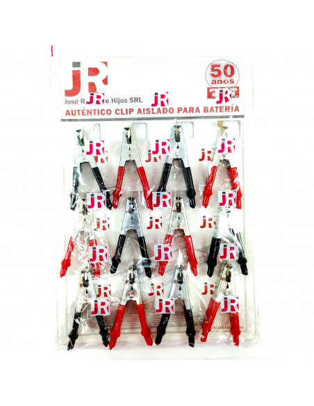 Exhibidores clips p/bat aislados 50a 12u JR3050