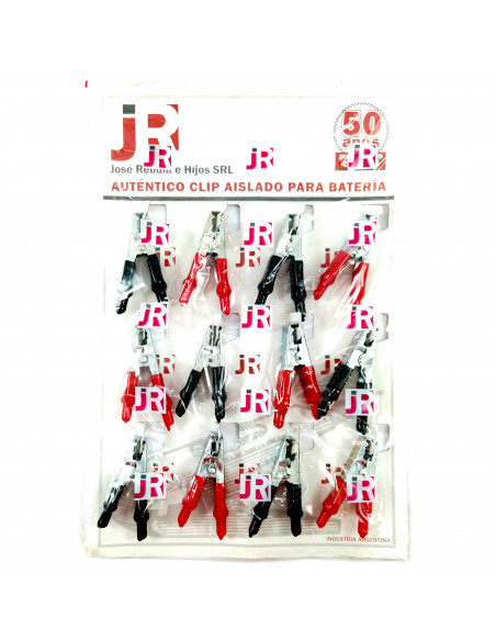 Exhibidores clips p/bat aislados 25a 12u JR3025