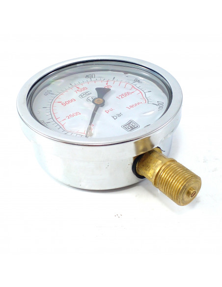 Manometro p/circuito hidr 14500PSI 100mm diam/rosca M20x1.5