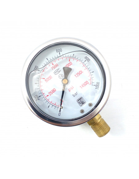 Manometro p/circuito hidr 14500PSI 100mm diam/rosca M20x1.5