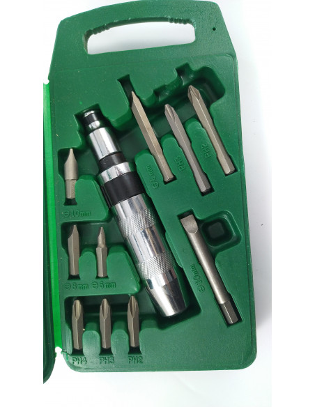 Set Destornillador de impacto de 1/2 puntas cort y larg