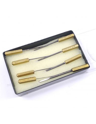 Juego de 8 calisuares gasista caja plastico