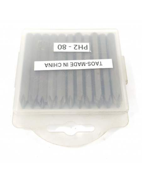 Punta phillips 2 encastre 5/16 x 80 mm caja 11 un