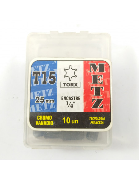 Puntas p/atornillar torx 15 x 25