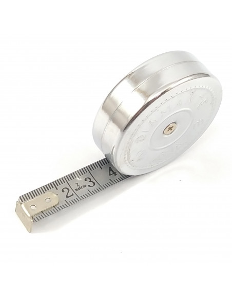 Cinta 200 2m redonda caja metal cromado