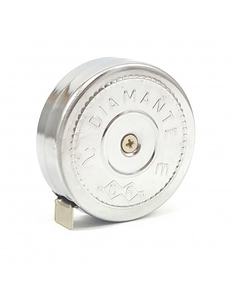 Cinta 200 2m redonda caja metal cromado