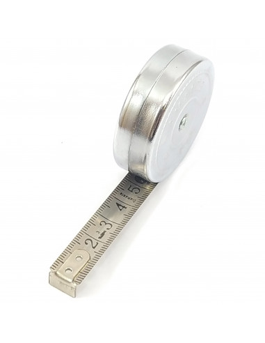 Cinta 300 3m redonda caja metal cromado