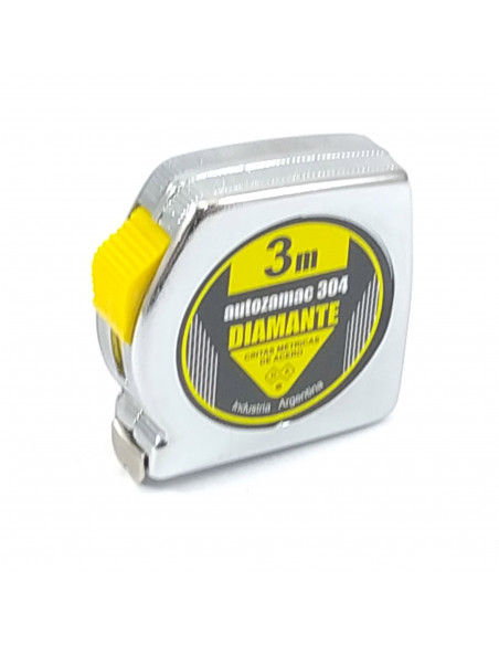 Cinta 304 3m automatica c/freno clip zamac cromado