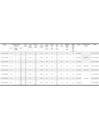 Cilindro telesc. hidraul.10 TN (3...